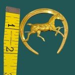 Brass Vintage Horseshoe Pin for Horse Lovers