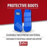 Blue Neoprene Horse Boots for Leg Protection