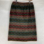 Women’s Vintage Green Wool Blend Hiking Skirt