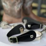 2 Leather Spur Straps for Horse Riding