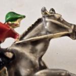 Vintage Enamel Horse Jockey Pin Brooch