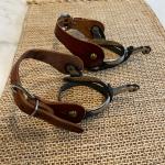 Leather Spurs with Metal Rowels for Equestrian Fun