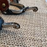 Leather Spurs with Metal Rowels for Equestrian Fun