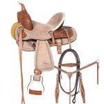 Kids Mini Western Leather Pony Saddle 12 Inch
