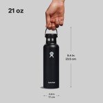 Hydro Flask 21 Oz Black Flex Cap Bottle