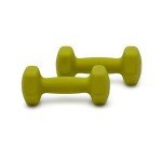 Amazon Basics Neoprene Coated Dumbbells, 5lb each, Green