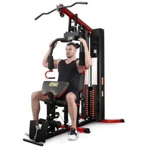Multifunctional Home Gym with 160 lbs Weight Stack