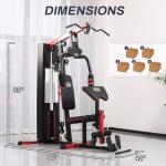Multifunctional Home Gym with 122.5 lbs Weight Stack