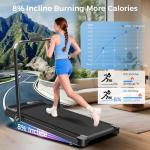 Compact Walking Pad Treadmill with Handle Bar