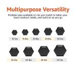 Amazon Basics 35 lbs Rubber Hex Dumbbell