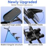 Stair Stepper & Ab Machine by SEWD, 2-in-1 Cardio Workout Equipment with Adjustable Handlebar & Large Pedals, 90% Pre-Assembled Fitness Equipment, Quickly Switch from Stepper to Abdominal Machine