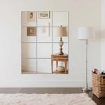 Ruomeng Home Gym Mirrors 12 Inch x 12Pcs Wall Mounted Mirror Glass Frameless Full Length Mirror Tiles for Home Gym, Bedroom, Door & Bathroom