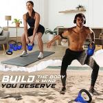 Yes4All Kettlebell, 5-100 LB Vinyl Coated Cast Iron Strength Training Kettlebells for Home Gym Exercises, Fitness, Full Body Workout Equipment, Push Ups, and Grip Strength