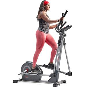 Sunny Health & Fitness Smart Elliptical Exercise Machine for Home, Adjustable 12-Level Resistance with Pulse Sensor, Durable 275 Lbs Weights Capacity, Interactive SunnyFit App Access via Bluetooth