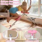 KINMAC 2 in 1 Stair Stepper & Ab Workout Machine - Multi-Function Trainer-Upgrade High-Efficiency Stairmaster & Ab Trainer Machine Full-Body Exercise Equipment for Home Gym Exercise -White Pink