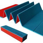 Foldable Yoga Mat – 1/4 Inch Thick, Lightweight, Easy to Store, Non-Slip Travel Yoga Mat for Fitness, Yoga, Pilates, Home Workouts, and Floor Exercises