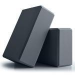 Yoga Blocks 2 Pcs, 9"x6"x3" Yoga Brick Foam Blocks EVA Foam Block Props Accessories for Pilates Stretching and Meditation (Grey, Large)