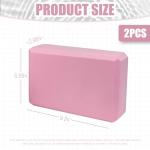 2 Pcs Yoga Blocks, 9"x6"x3" Foam Blocks Yoga Props for Pilates Stretching and Meditation Exercise Blocks Lightweight Yoga Essentials (Pink)