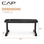 CAP Barbell Flat Weight Bench, Black