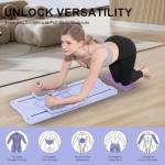 Pilates Reformer Board Set - 2026 Foldable 8-in-1 Pilates Machine for Full Body Workouts, Ab Core Trainer with Resistance Bands, Portable Home Pilates Equipment for Women & Men (Purple)