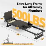 Buytime Pilates Reformer, Foldable Pilates Reformer Machine with Dual Resistance - Springs and Cord, Reformer Pilates Machine for Beginners and Advanced Users, Up to 300 lbs Weight Capacity, Black