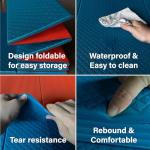 Foldable Yoga Mat – 1/4 Inch Thick, Lightweight, Easy to Store, Non-Slip Travel Yoga Mat for Fitness, Yoga, Pilates, Home Workouts, and Floor Exercises