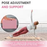 MBHKRRS 9"x6"x3" Yoga Blocks, Soft Non-Slip Surface Premium Foam Blocks, Supportive, Lightweight, Odor Resistant, Yoga Accessories for Pilates Meditation General Fitness Stretching Toning (pink-1 Pack)