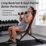 NEWBULIG Adjustable Weight Bench for Home Gym, Foldable Incline Decline Flat Workout Bench for Full Body Exercise, Bench Press and Sit Up Training Equipment, 795 lbs Capacity