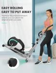 THERUN Elliptical Machine for Home, Hyper-Quiet Elliptical Exercise Machine, Compact Elliptical Trainer w/8 Levels Adjustable Resistance, 6KG Flywheel, Pulse Sensor, LCD Monitor