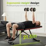 OLIXIS Adjustable Weight Bench for Full Body Strength Training, Foldable Workout Bench with Incline Decline Flat Positions, 795 lbs Capacity Dumbbell Bench for Home Gym, Sit Up and Ab Exercises