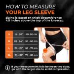 Incrediwear Leg Sleeve – Full Length Long Leg Sleeve for Leg Pain Relief & Muscle Recovery, Helps Reduce Swelling & Inflammation, Promotes Circulation, Leg Sleeves for Men & Women (Charcoal, Large)