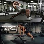 NEWBULIG Adjustable Weight Bench for Home Gym, Foldable Incline Decline Flat Workout Bench for Full Body Exercise, Bench Press and Sit Up Training Equipment, 795 lbs Capacity