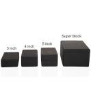 Everyday Yoga Foam Super Yoga Block – Premium High-Density EVA Support Block for Stability, Balance & Deep Stretching, Lightweight & Comfortable - Black