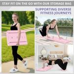 JANUA Pilates Board - Pilates Reformer Set, Multi-Purpose Foldable Pilates Reformer Board for Home, 5 in 1 Pilates Sliding Board (Pink Set)