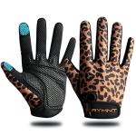 ZEROFIRE Full Finger Workout Gloves for Women Men - Weight Lifting Gloves with Full Cover Palm Protection & Extra Grip for Gym,Weightlifting,Fitness,Exercise,Training.Cycling.Leopard-Medium