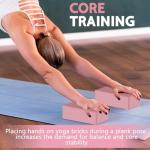 MBHKRRS 9"x6"x3" Yoga Blocks, Soft Non-Slip Surface Premium Foam Blocks, Supportive, Lightweight, Odor Resistant, Yoga Accessories for Pilates Meditation General Fitness Stretching Toning (pink-1 Pack)