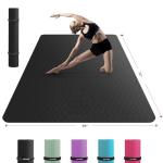 HAPBEAR Extra Large Yoga Mat - 72"x48"x6mm (1/4 inch), Non-Slip, Durable, Eco-Friendly, Thick Wide Exercise Mat for Home Workouts, Yoga, Pilates, Stretching, Meditation (Barefoot Exercise)