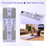 COSIEST Pilates Board for Home Use, Foldable Pilates Reformer Set with Resistance Bands, All-in-One Professional Workout Fitness Equipment for Core, Abs, Glutes, Legs, Butt, Arms Toning (Purple)