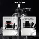 Doseno Large 95 OZ Water Bottle with Straw, Portable Handle, BPA Free, Eco-Friendly, Perfect for Sports and Fitness