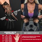 ZEROFIRE Full Finger Workout Gloves for Women Men - Weight Lifting Gloves with Full Cover Palm Protection & Extra Grip for Gym,Weightlifting,Fitness,Exercise,Training.Cycling.Leopard-Medium