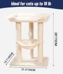Large Cat Tree Tower with Hammock and Perch