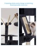 53-Inch Cat Tree Tower with Condo and Hammocks