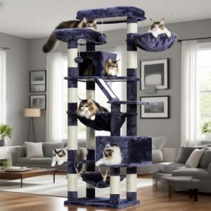 Heybly 71-Inch Tall Cat Tree with Condos and Perches
