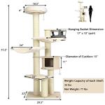 Tangkula Large Multi-Level Cat Tower with Hammocks