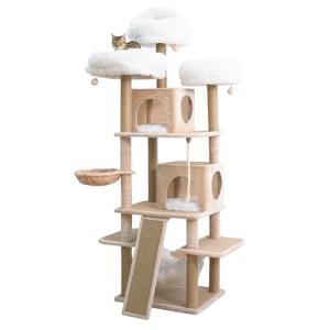 74.5" Extra Large Multi-Cat Tree with Condos & Hammocks