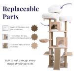 74.5" Extra Large Multi-Cat Tree with Condos & Hammocks