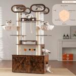 Heybly 76.8-Inch Cat Tree with Litter Box
