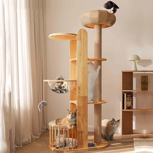75-Inch Modern Cat Tree Tower with Scratching Posts