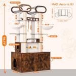 Heybly 76.8-Inch Cat Tree with Litter Box