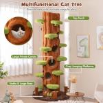 90.5 Inch Modern Cat Tree with Condos and Toys